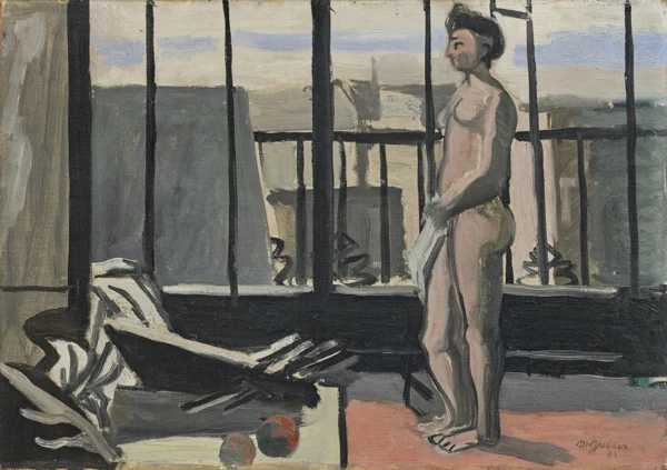 Max Gubler — Stehender Akt vor Atelierfenster, 1931