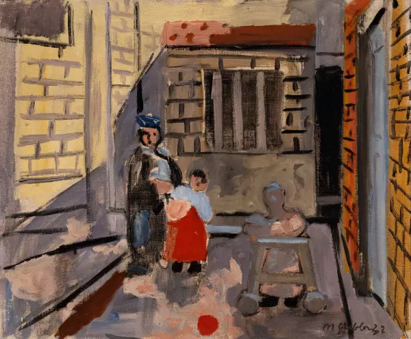 Hof mit Kindern