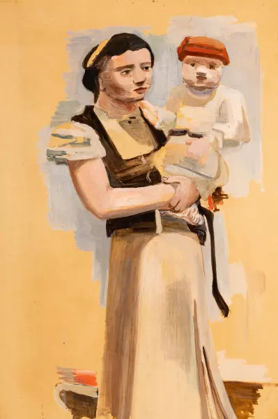 Stehende Frau mit Kind (1922/23)