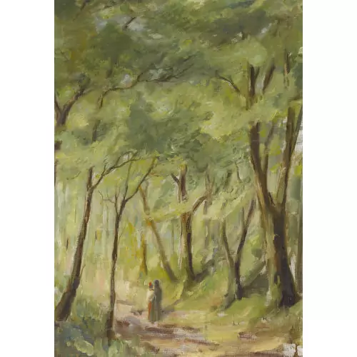 "Liebespaar in Waldlandschaft"