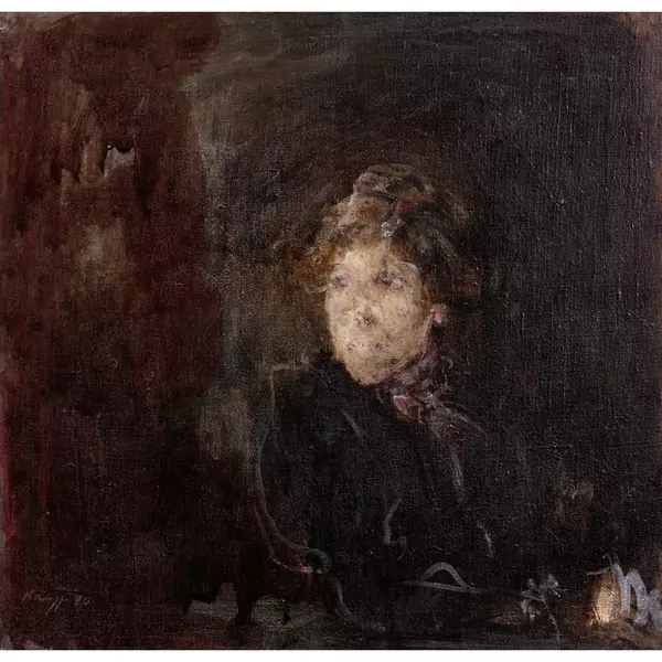 Sitzende Frau