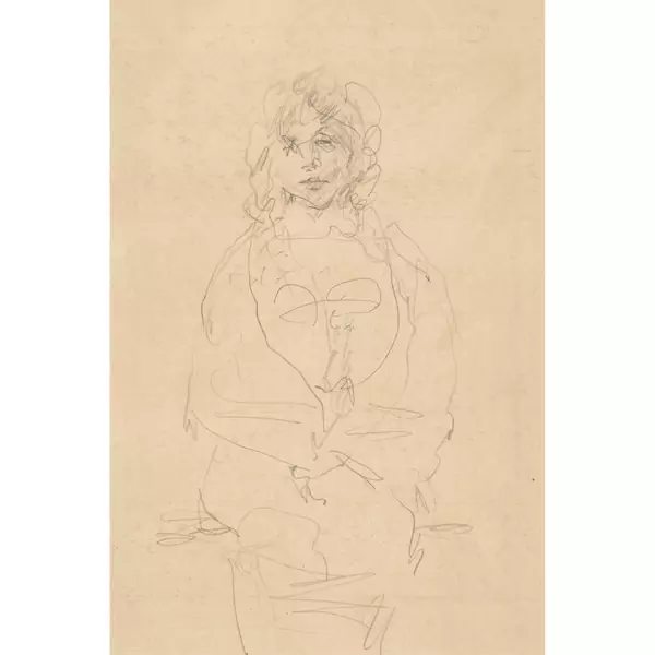 Sitzende Frau