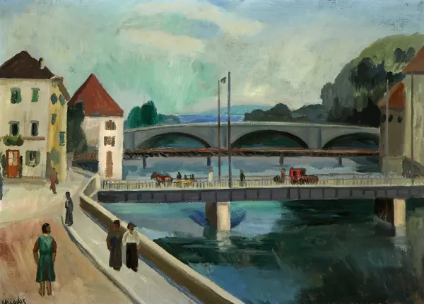 Szene mit Brücke