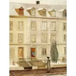 Fassade mit Passant