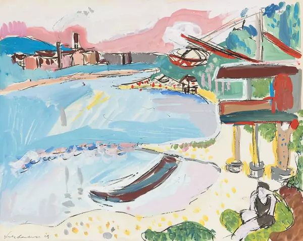 Max Sulzbachner — Rheinlandschaft. 1929. — Schuler Auktionen