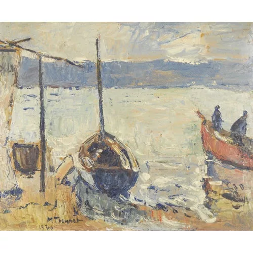 Max Theynet — Hafen mit Fischerbooten.