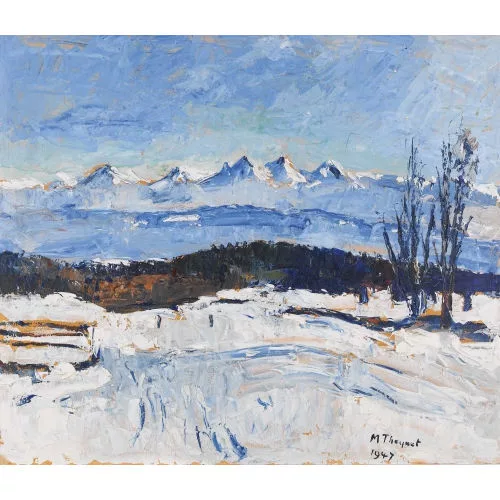 Max Theynet — Winterliche Berglandschaft.