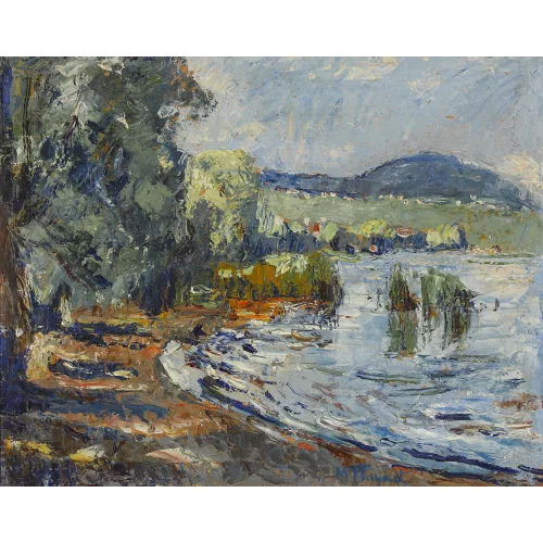 Max Theynet — Uferpartie am Neuenburgersee.
