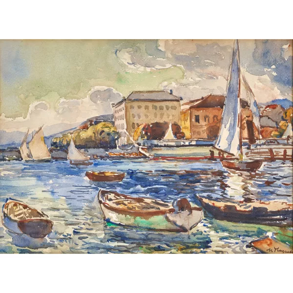 Max Theynet — Le port de Neuchâtel.