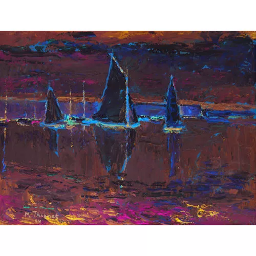 Max Theynet — Segelboote am Neuenburgersee.