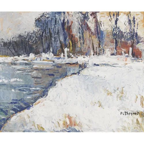 Max Theynet — Winterliches Ufer am Neuenburgesee.