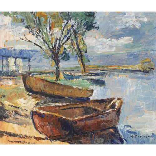 Max Theynet — Ruderboote am Neuenburgersee.