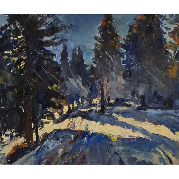 Max Theynet — Waldlandschaft im Winter.