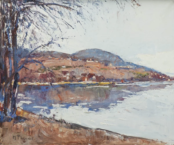 max theynet — MAX ROBERT THEYNET (1875-1949), 'Plage de Colombier', huile