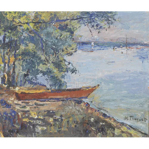 Max Theynet — Uferpartie bei Colombier.