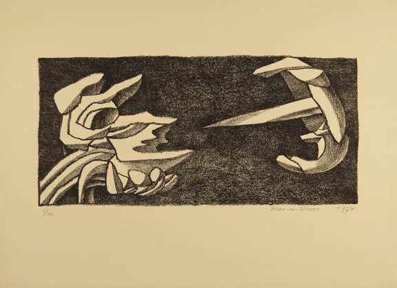 Max von Moos — 2 Blätter: Kompositionen, 1974