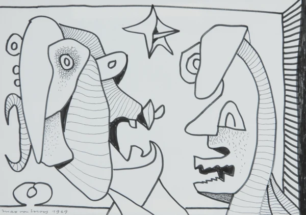 Max von Moos — 2 Blätter: Ohne Titel, 1969, Ohne Titel, 1969