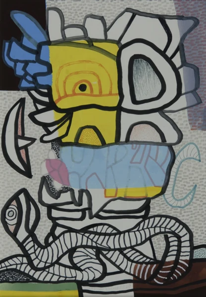 Max von Moos — Abstraktes Porträt, 1970