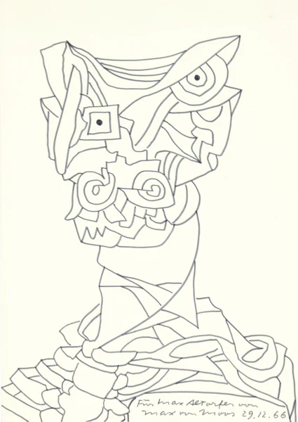 Max von Moos — 2 Zeichnungen: Ohne Titel, 1966; Ohne Titel