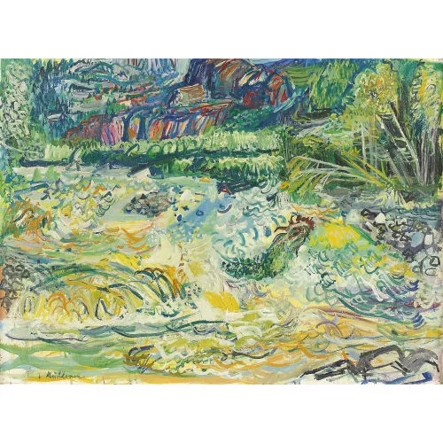 Max von Mühlenen — Sommerliche Partie mit reissendem Bachlauf.