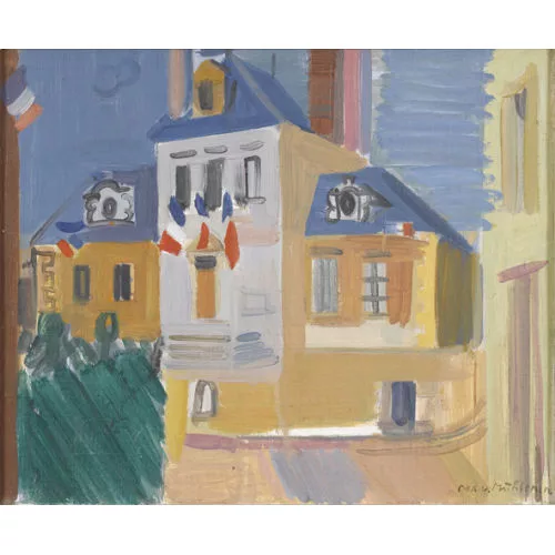 Max von Mühlenen — Rathaus in französischer Stadt.