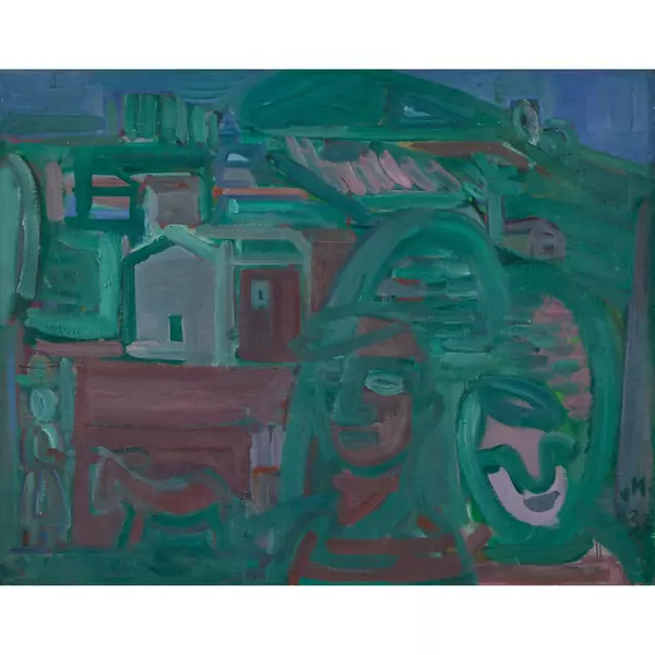 Stadtlandschaft mit Figuren