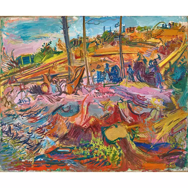 Landschaft mit Holzfällern
