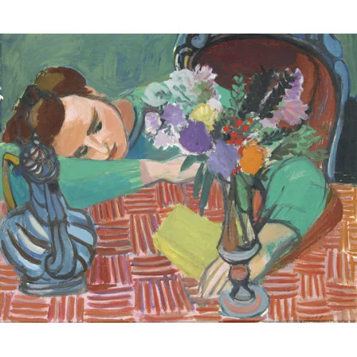 Max von Mühlenen — Käthi schlafend am Tisch.