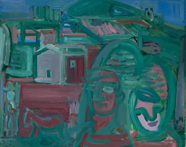 Stadtlandschaft mit Figuren