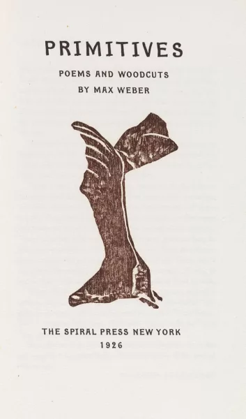 Max Weber — Cahill, Monographie. 1930.