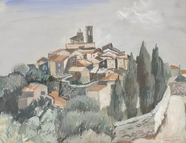 Max WEBER (1881-1961), 'Paysage d'Italie', gouache — DognyAuction