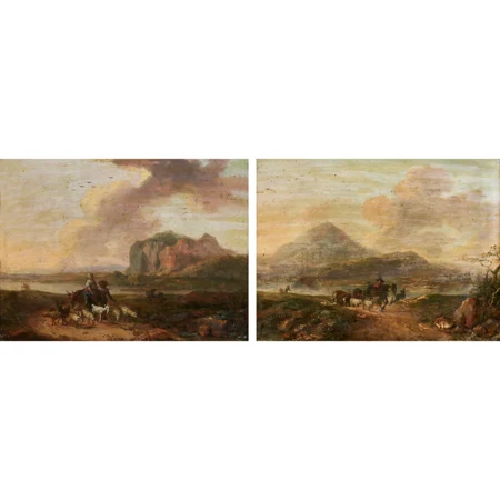 Landschaft mit Hirten und Vieh. Gegenstücke