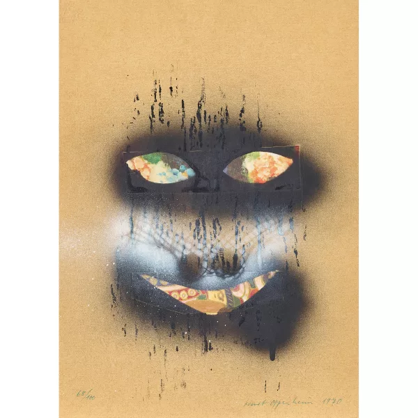 Meret Oppenheim — "Gesicht-Affe-Gespenst-verschleierte Frau".