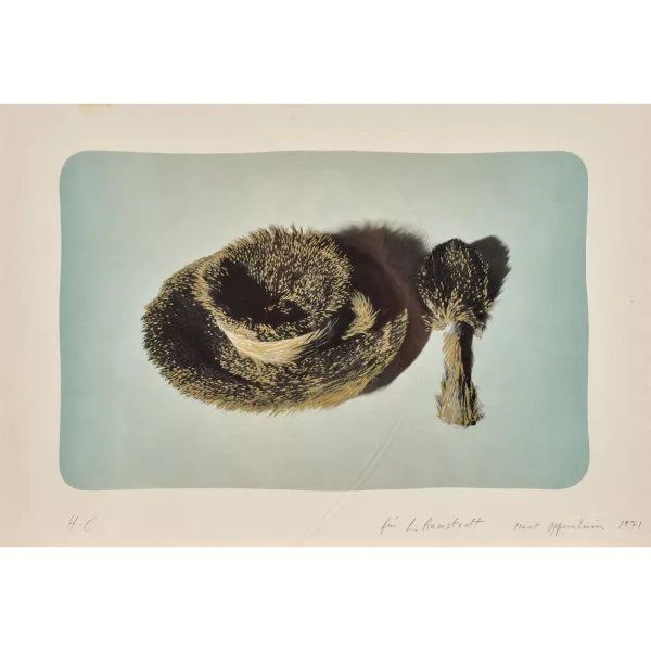 Meret Oppenheim — "Poster Pelztasse".