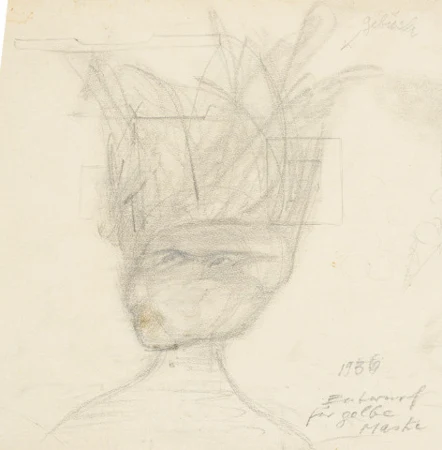 Entwurf für gelbe Maske, 1936