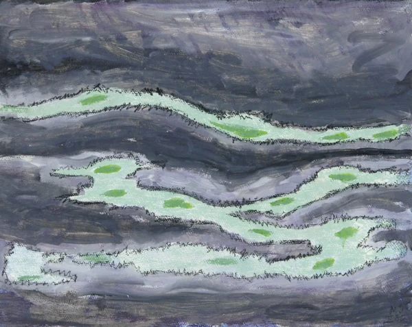 Meret Oppenheim — Flusslandschaft, 1980