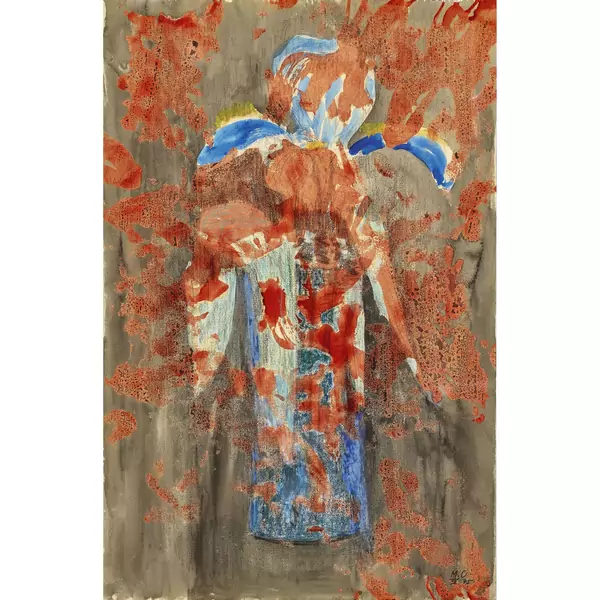 "Iris in blauer Vase"