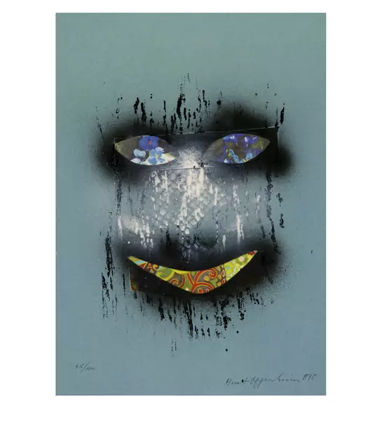 Meret Oppenheim — Gesicht-Affe-Gespenst-verschleierte Frau-usw. — Galerie Kornfeld