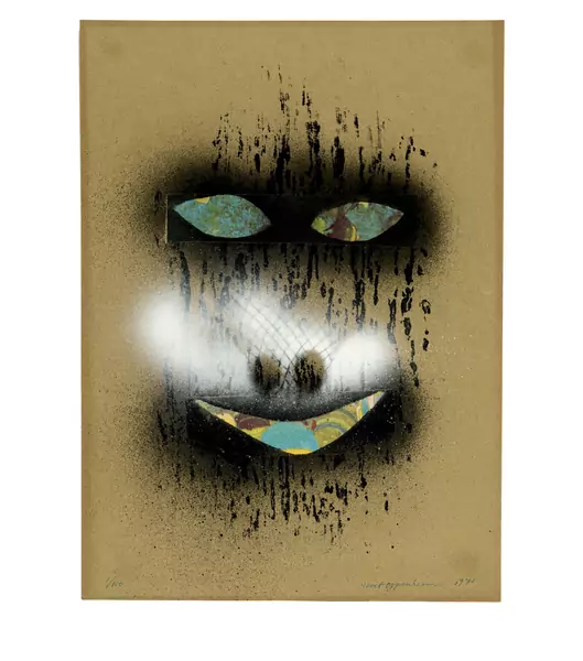 Meret Oppenheim — Gesicht-Affe-Gespenst-verschleierte Frau-usw. — Galerie Kornfeld
