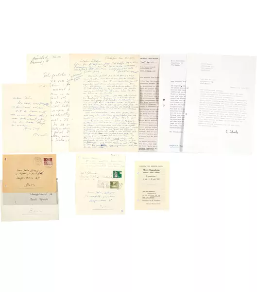Meret Oppenheim — Korrespondenz an Hans Bolliger 6 Schreiben an Hans Bolliger zwischen 31.1.1957 und 20.12.1963 — Galerie Kornfeld