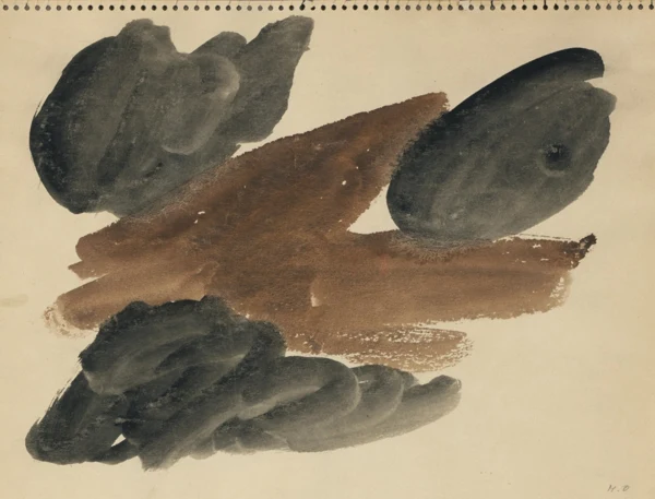 Meret Oppenheim — Blume (braun-schwarz), 1958