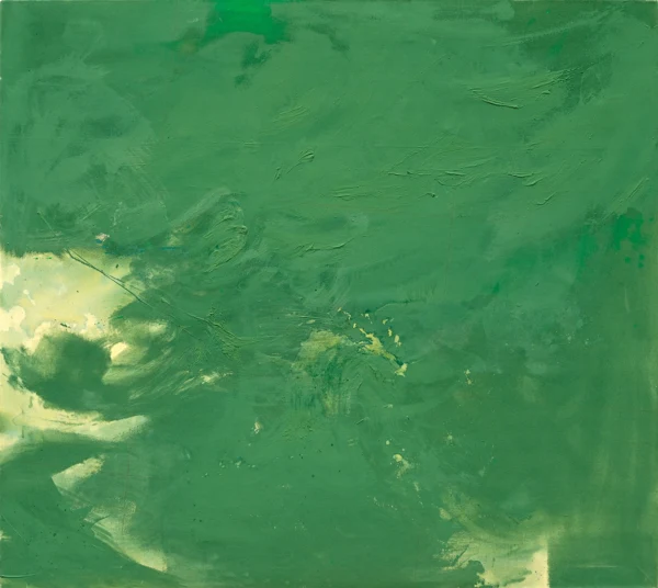 Michael Biberstein — Schnelle Blau und Grün mit unvollendetem Koordinaten-Netz, 1983