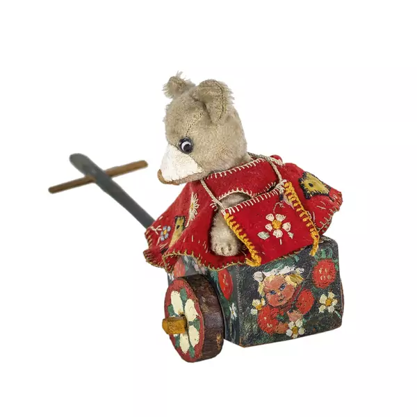 Leiterwagen mit Teddybär