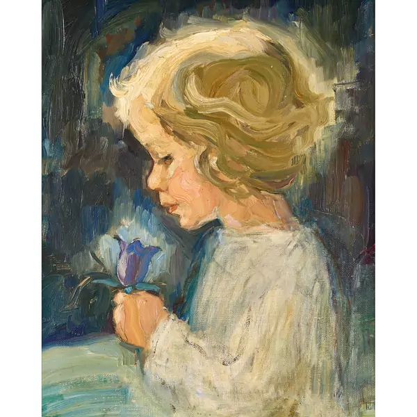 Mädchen mit Blume