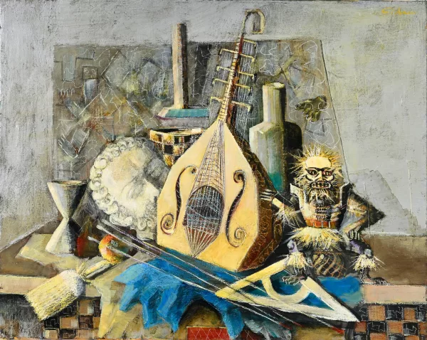 Mircea Ciobanu — Nature morte à la mandoline