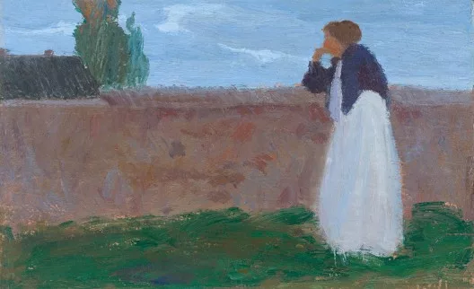 Moilliet, Louis René — Die Frau im weissen Kleid, Worpswede