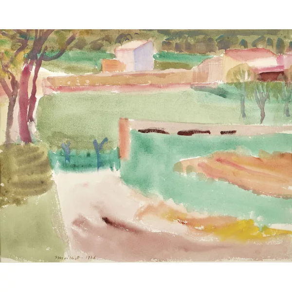 Moilliet, Louis René — "Gehöft auf Mallorca".