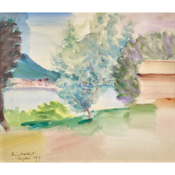 Moilliet, Louis René — "Blick über den See auf Luzern".