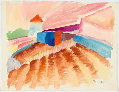 Moilliet, Louis René — Weinberg im Waadtland. 1916. (Vineyards in the Vaud)