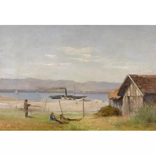 Fischernetze am Genfersee